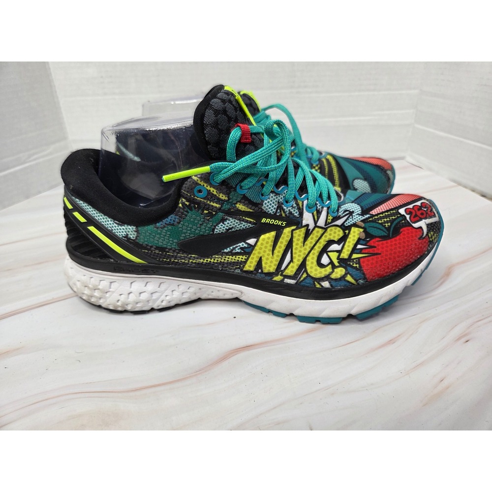 Brooks Ghost 11 NYC Marathon Pop Art Running Shoes Women 8 1202771B041